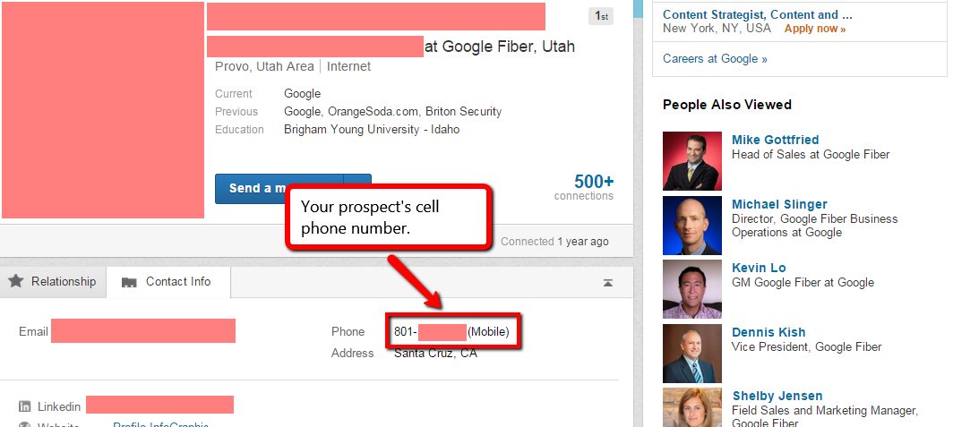 Linkedin Mobile Phone Lookup Instructions