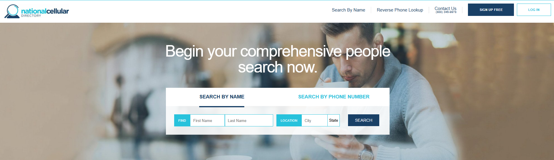 National Cellular Directory Home Page Screenshot Desktop
