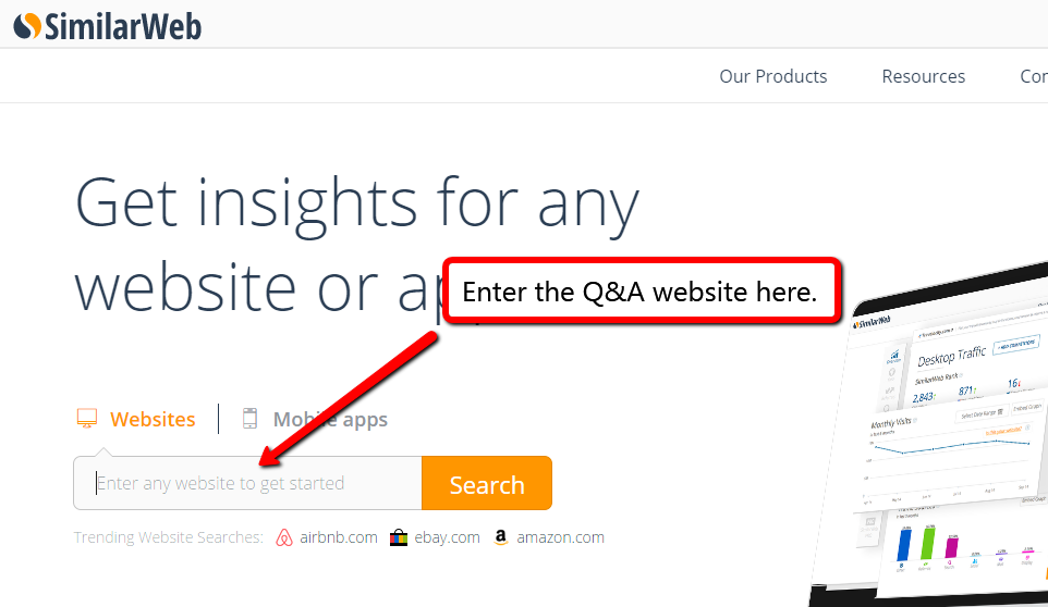 SimilarWeb.com Enter the Q&A Website
